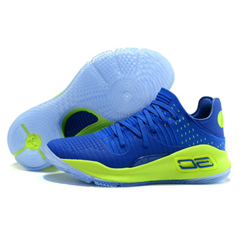 Stephen Curry 4 Shoes Low Green Blue - Click Image to Close